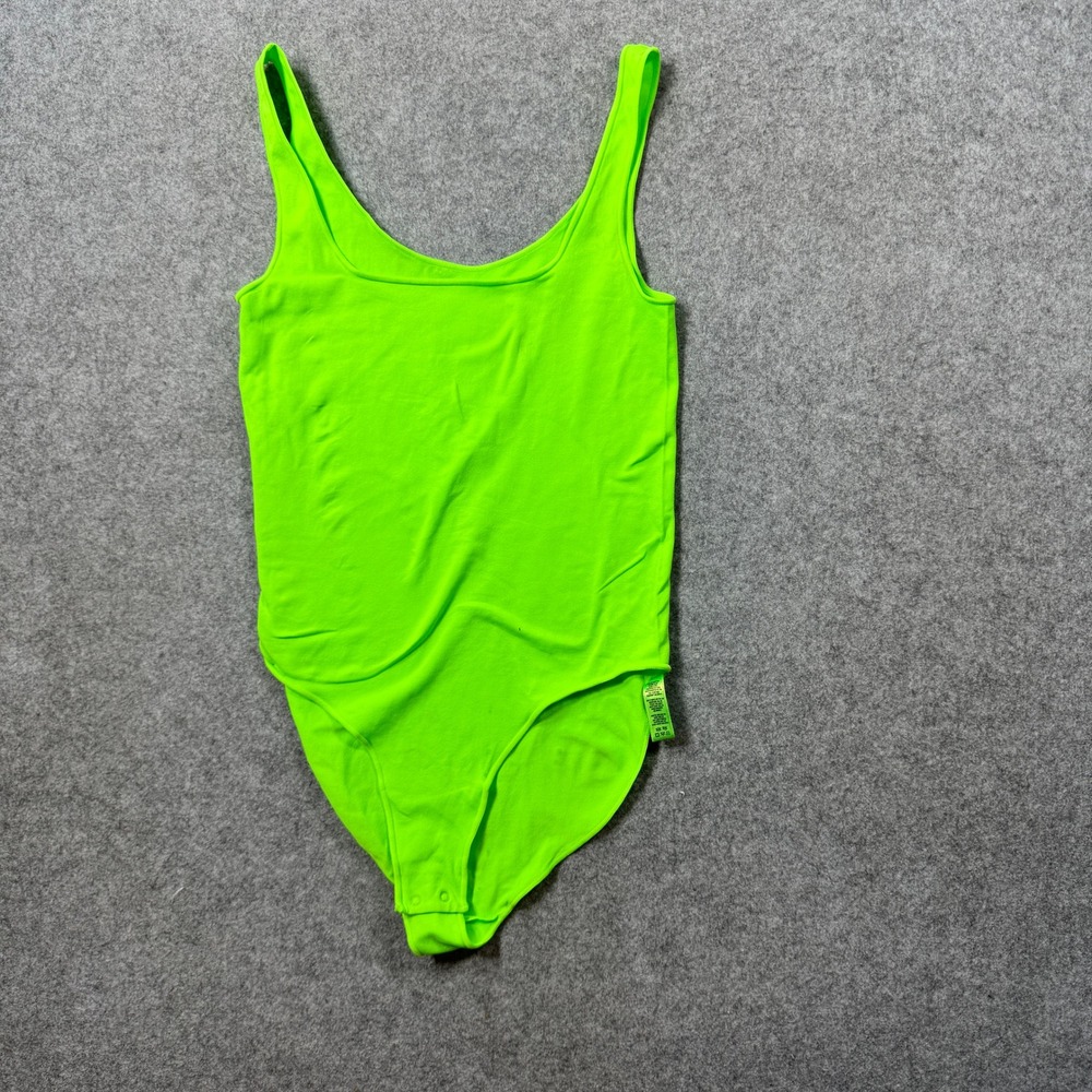 SKIMS Bright Neon Green Scoop Neck Bodysuit
